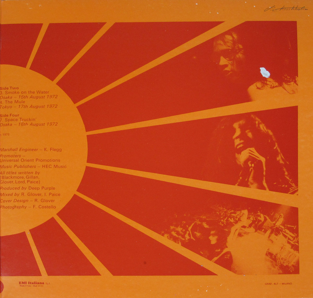 High Resolution Photo #4 DEEP PURPLE Made In Japan Live Italy Vinyl Record